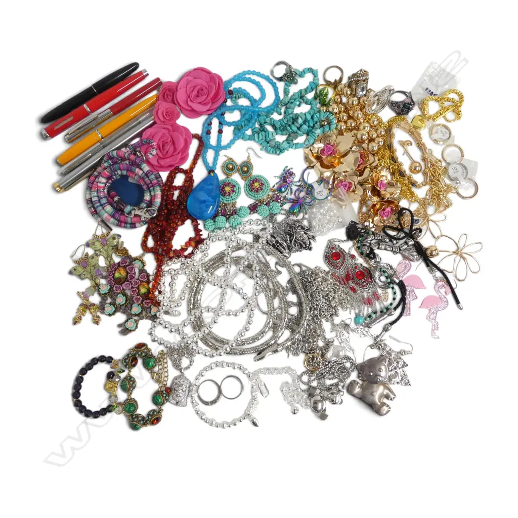 ASST. COSTUME JEWELLERY, PENS Image 1++