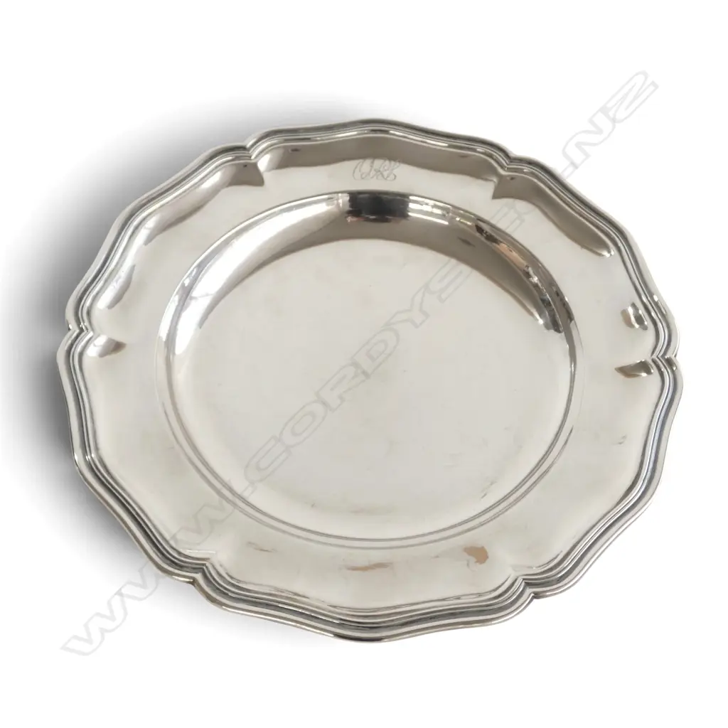 SWISS JEZLER .800 SILVER TRAY, Dia.280mm, 455gms Image 1++
