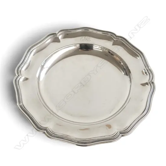 SWISS JEZLER .800 SILVER TRAY, Dia.280mm, 455gms