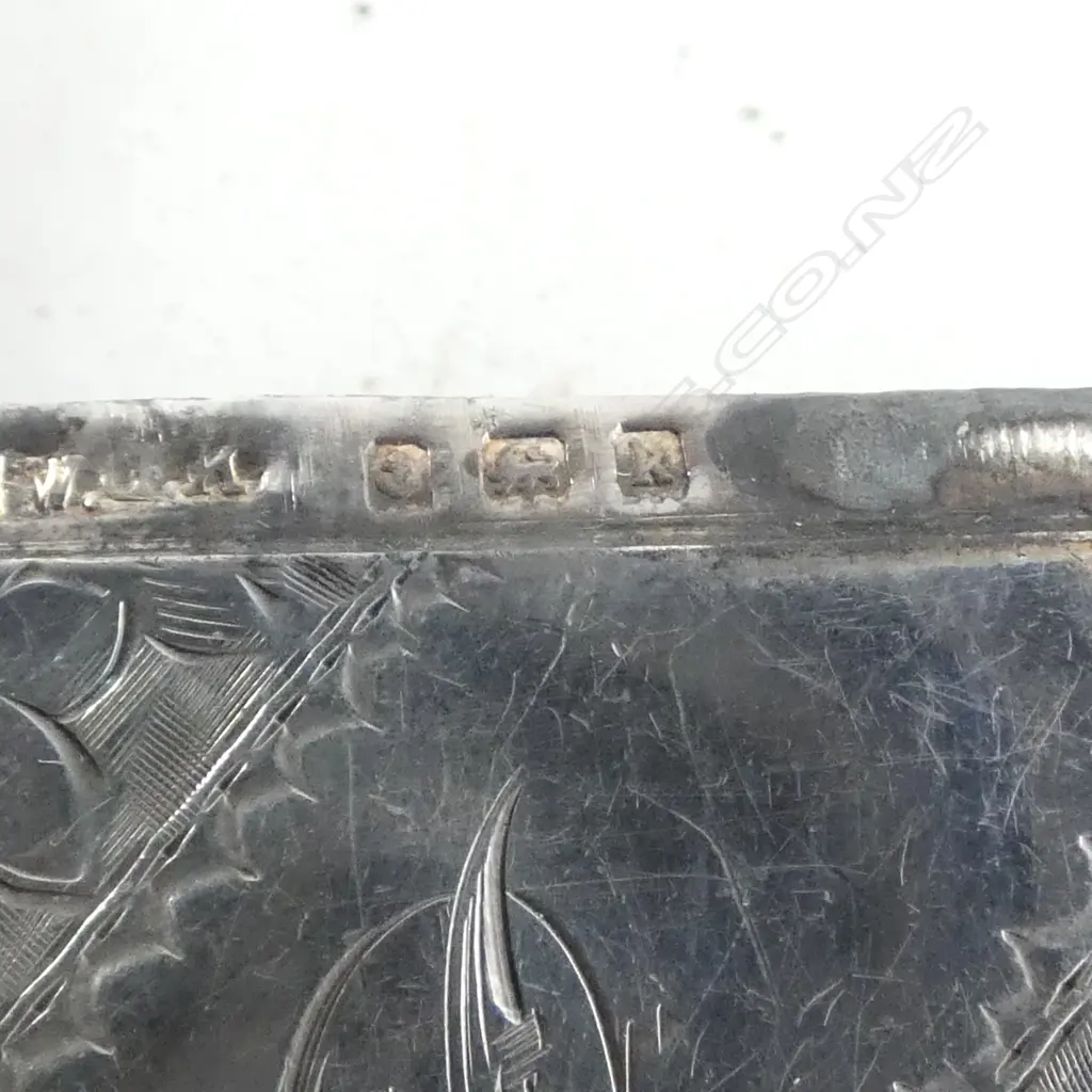 Edwardian stg silver engraved vesta. Birmingham 1909. 26.7gms Image 1++