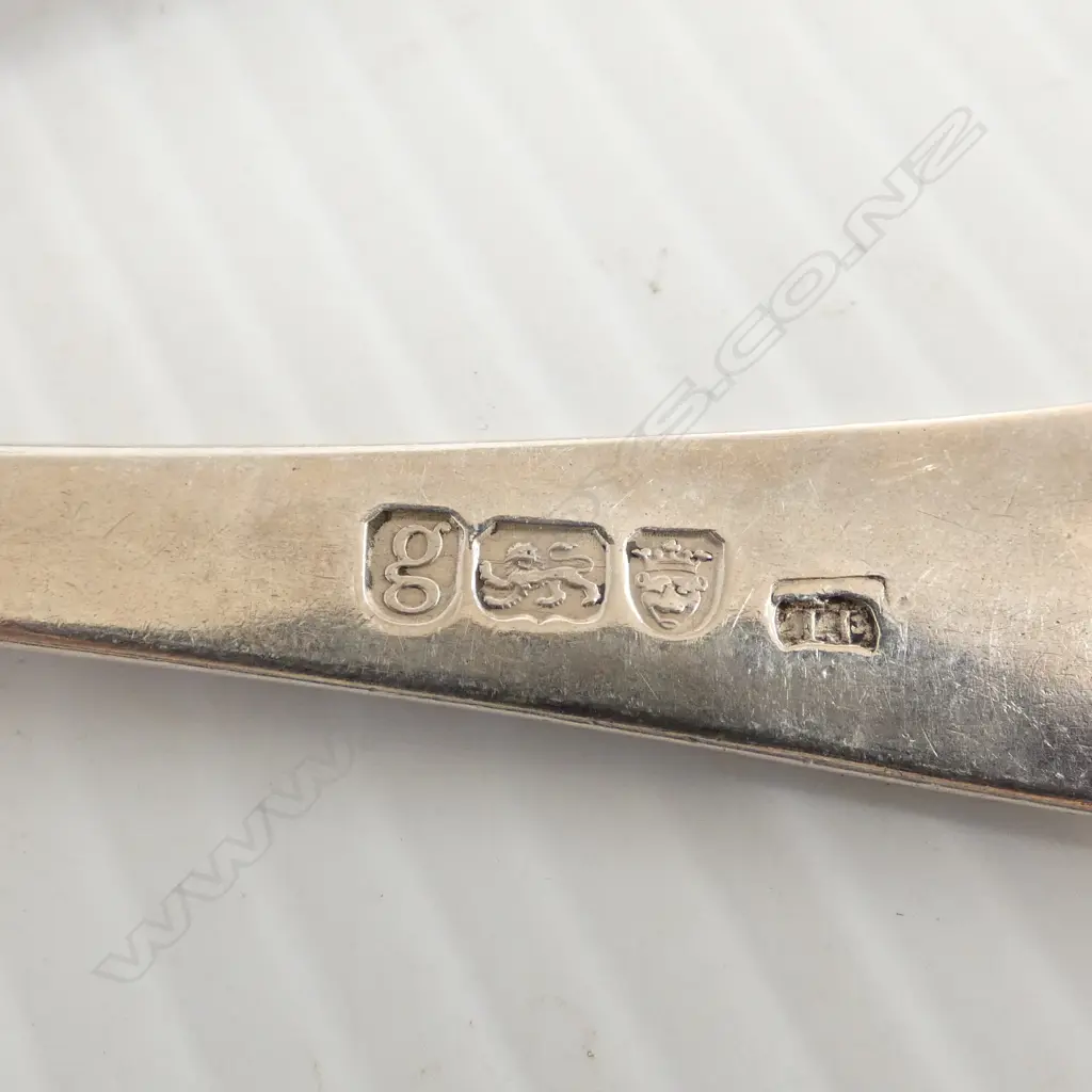 STG SILVER BERRY SPOON, LONDON 1782 L.215mm 56gms Image 1++