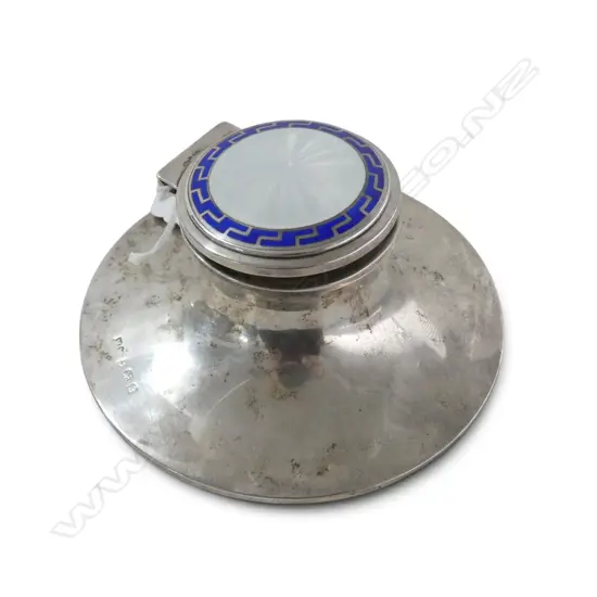 STG SILVER INKWELL, B'HAM 1909 105mm dia