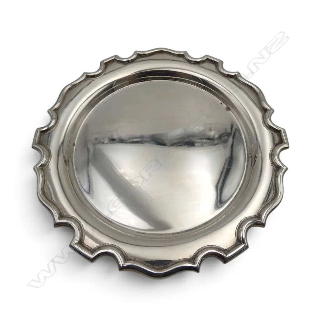 STG SILVER SALVER, SHEFFIELD 1937 155mm dia 186gms Image 1++