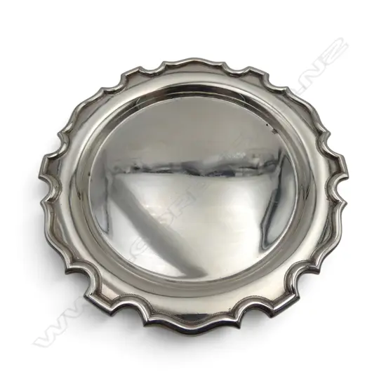 STG SILVER SALVER, SHEFFIELD 1937 155mm dia 186gms