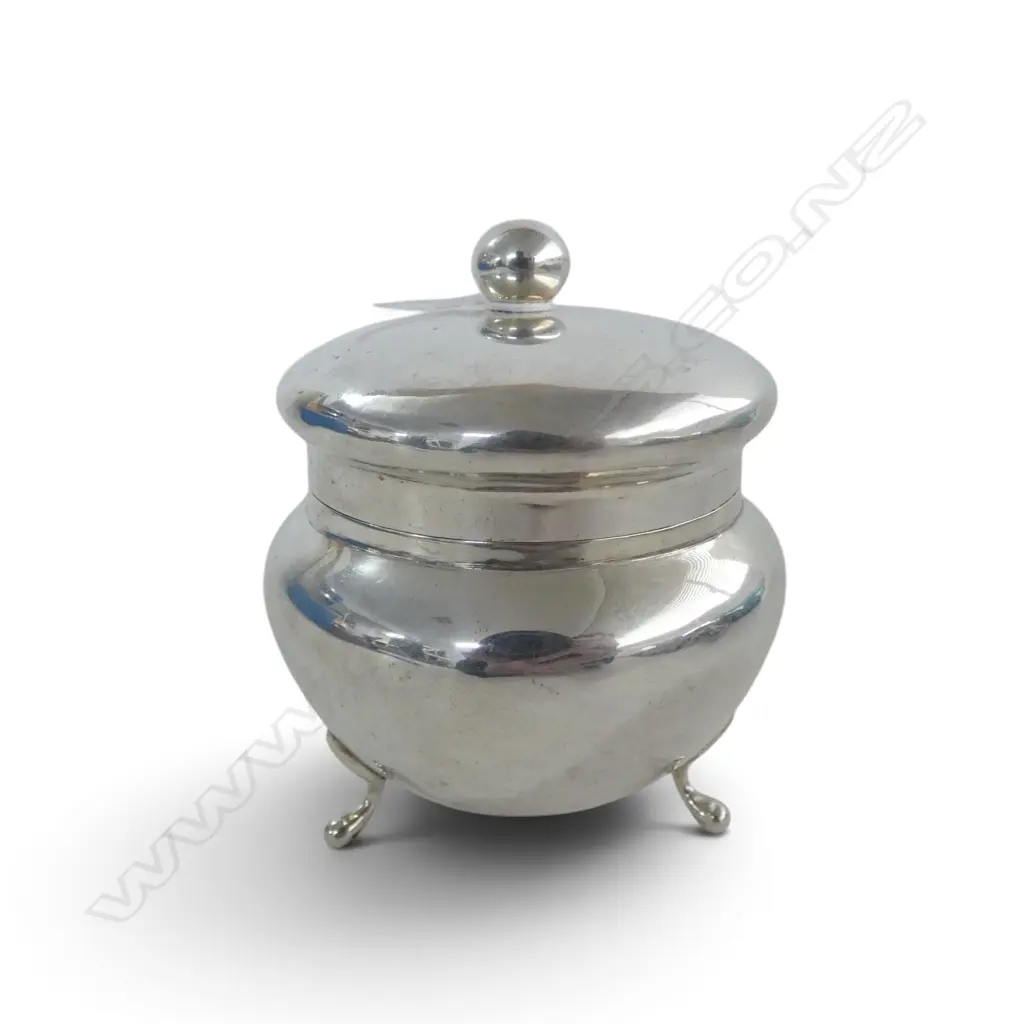 TESTED AS SILVER LIDDED FOOTED BOWL 122GMS Image 1++