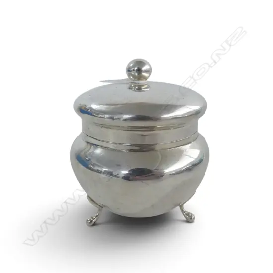 TESTED AS SILVER LIDDED FOOTED BOWL 122GMS