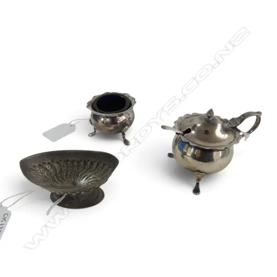 3 S/SILVER CONDEMENTS SILVER WIEGHT 120.8GMS