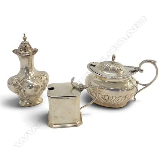 3 STG SILVER CONDIMENTS, 197gms