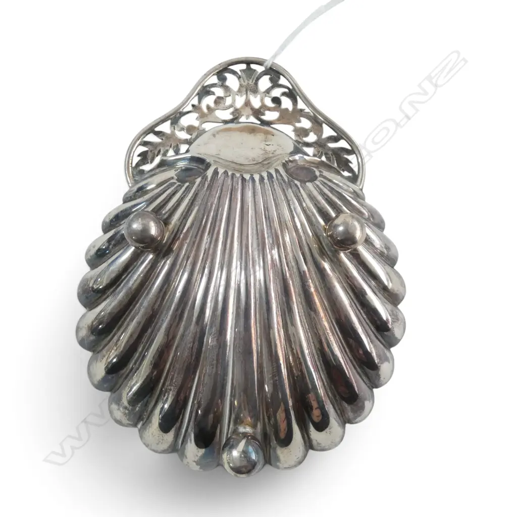 S/SILVER SCOLLOP SHAPED JAM DISH 54GMS Image 1++
