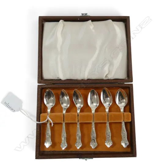 CASED SET OF 6 S/SILVER COFFEE SPOONS 41.5GMS
