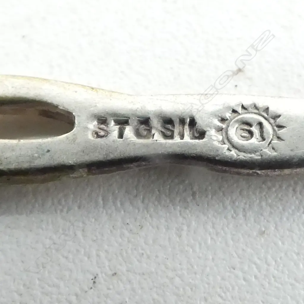 SET OF 6 S/SILVER ROSE HANDLE CAKE FORKS 60.6GMS  Image 1++