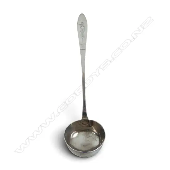 MID 19thC AUSTRO-HUNGARIAN .750 SILVER LADLE, split near rats tail, 198gms