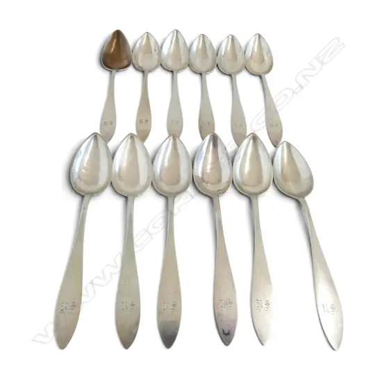 12 CONTINENTAL testing 84% SILVER SPOONS by WALCHER (SWISS) 314gms