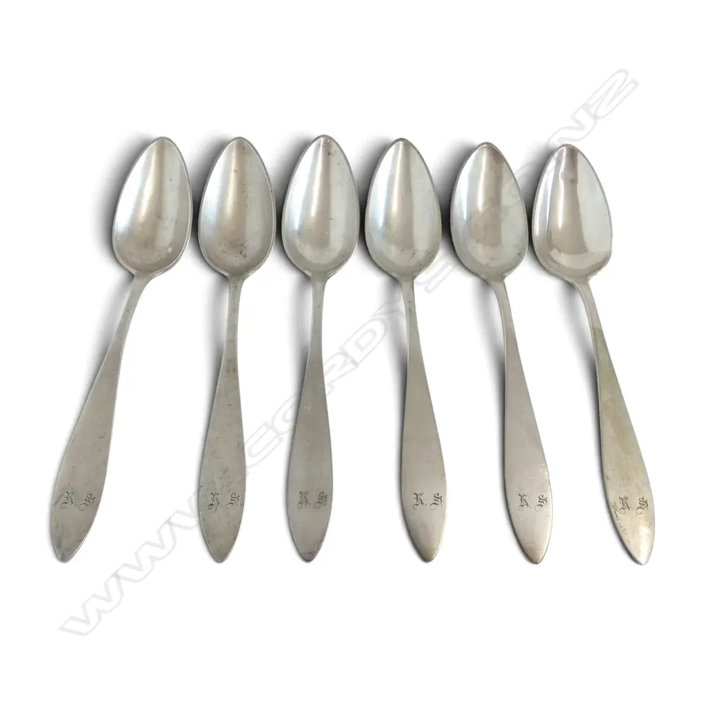 6 POLISH testing 68% SILVER SPOONS BRESLAU/WROCLAW HALLMARKS 297gms Image 1++
