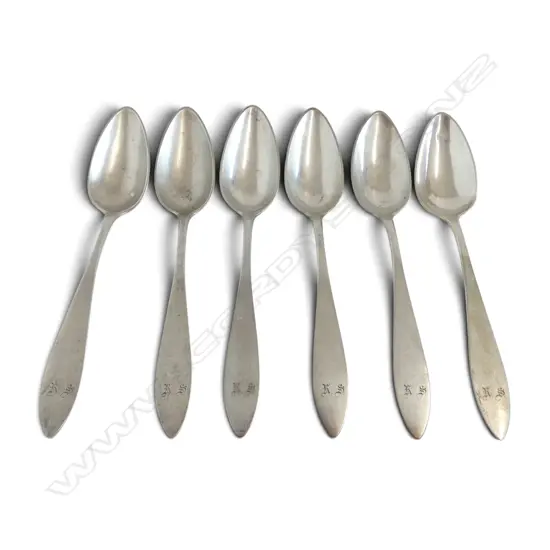 6 POLISH testing 68% SILVER SPOONS BRESLAU/WROCLAW HALLMARKS 297gms