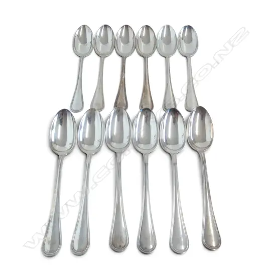 12 CONTINENTAL .800 SILVER SPOONS 911gms