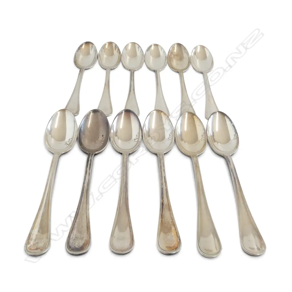 12 .800 SILVER TEASPOONS 300gms Image 1++