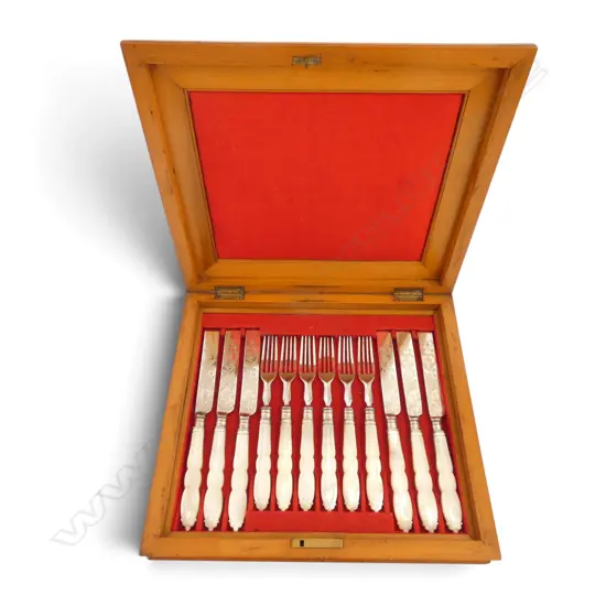 12 PCE BOXED FRUIT SET w. MoP HANDLES