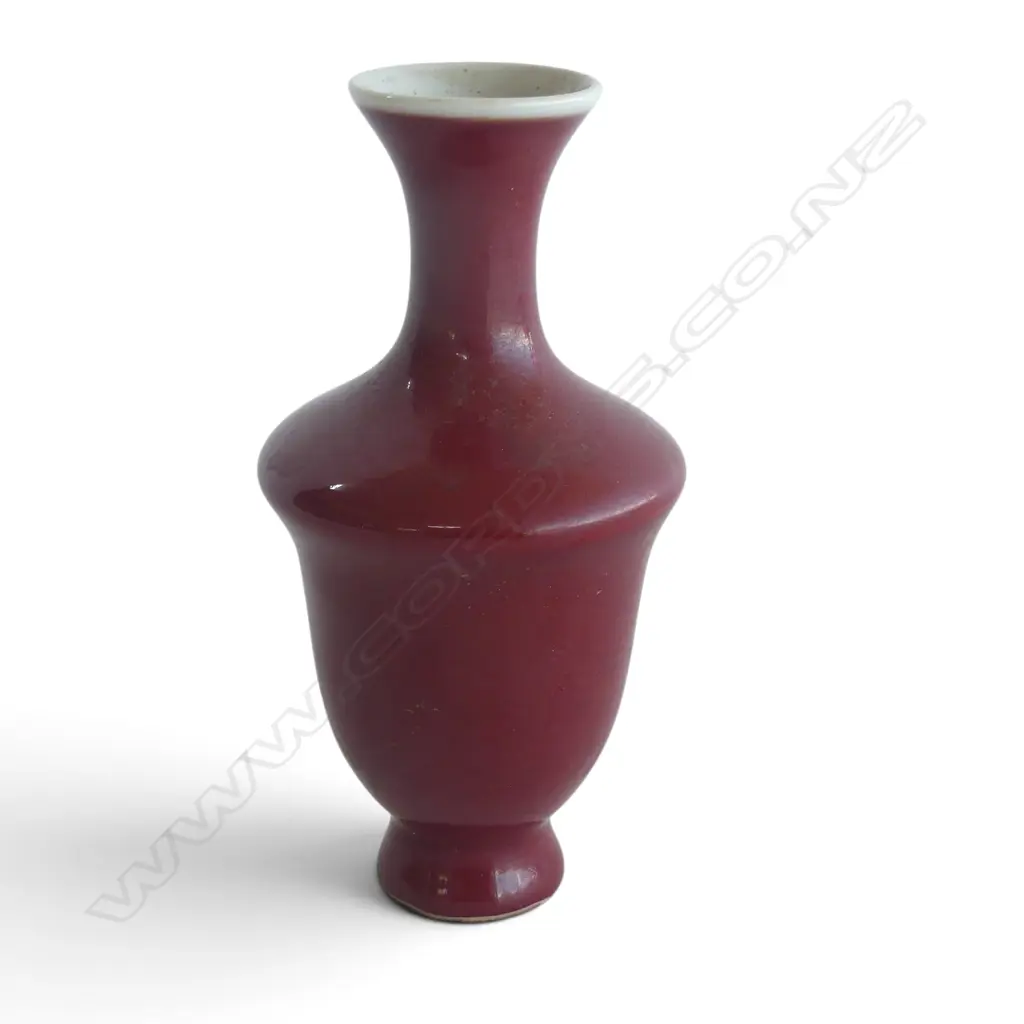 ORIENTAL RED GLAZED VASE H.130mm Image 1++
