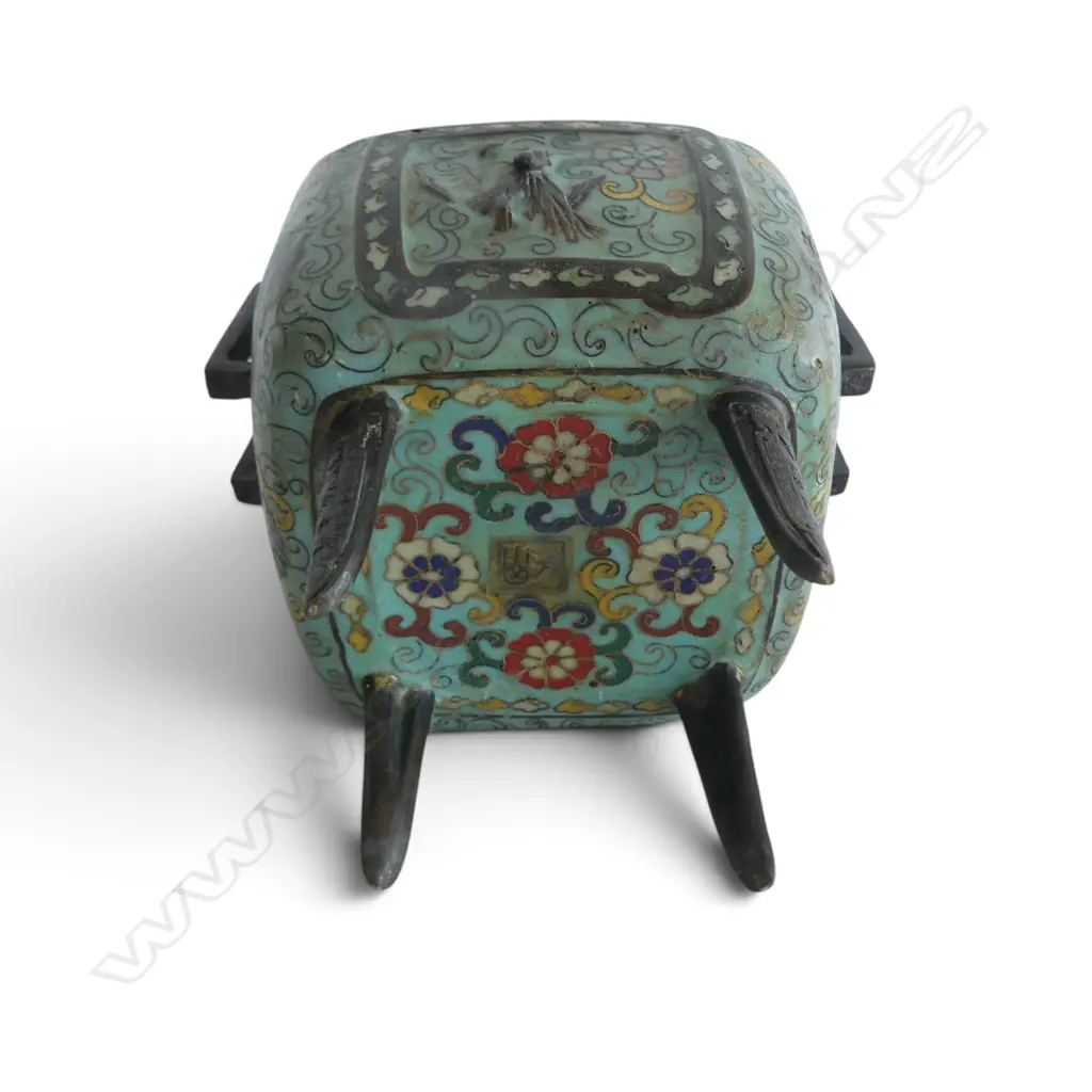 ORIENTAL ENAMELLED INCENSE BURNER H.150mm Image 1++