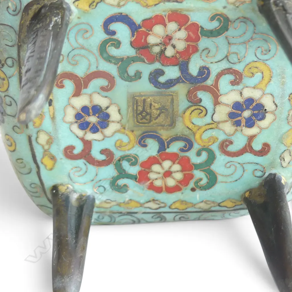 ORIENTAL ENAMELLED INCENSE BURNER H.150mm Image 1++