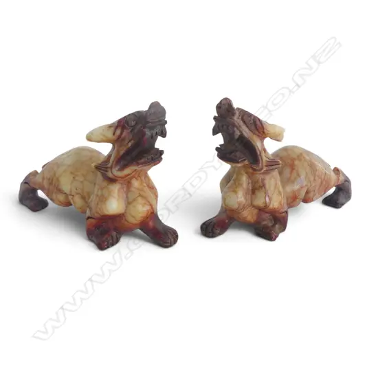 PR CARVED STONE DRAGONS faults L.180mm