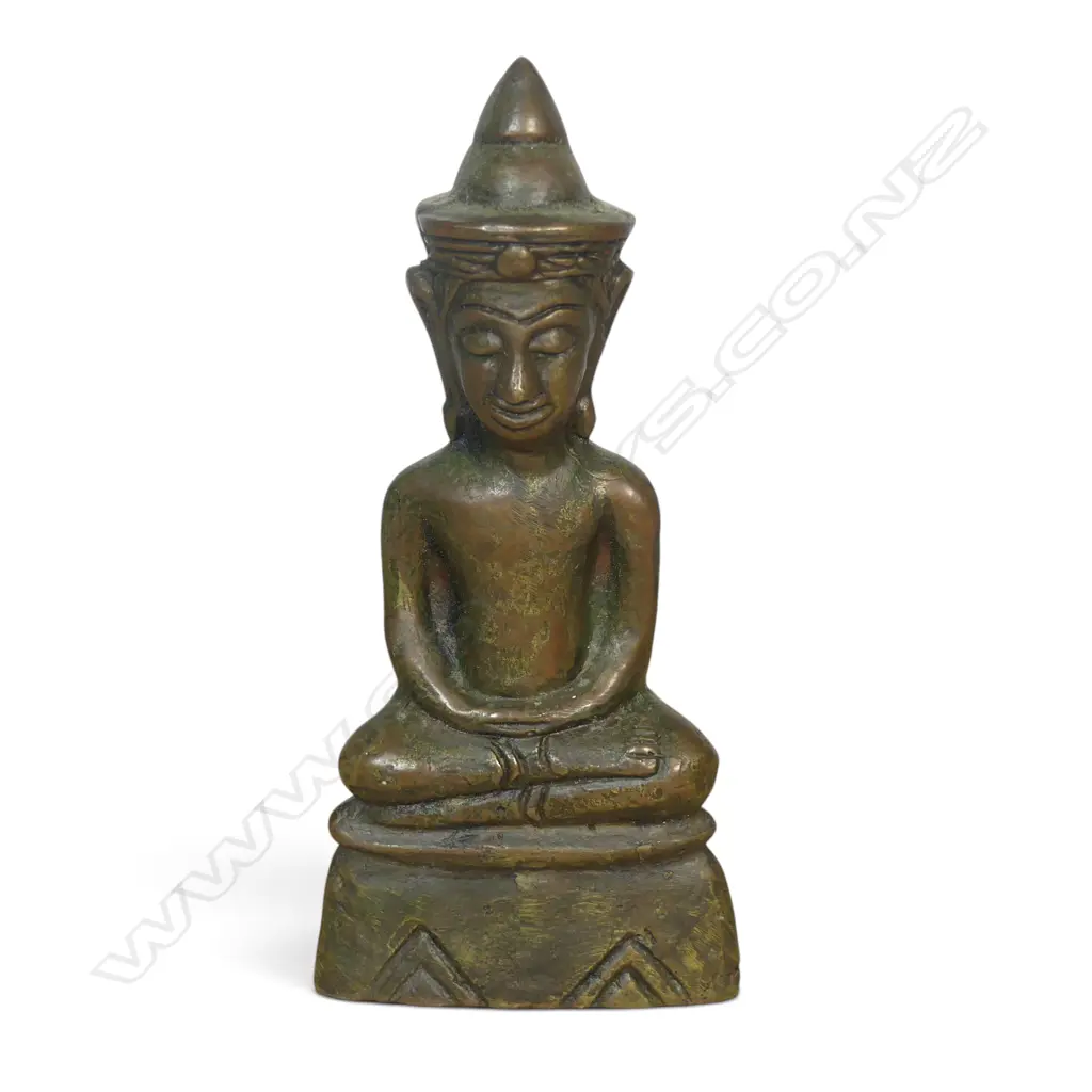 PHRA NGANG SOUTHEAST ASIAN BRONZED SACRED AMULET (TALISMAN FOR PROTECTION) WITH LOOP AT THE BACK H.150MM Image 1++