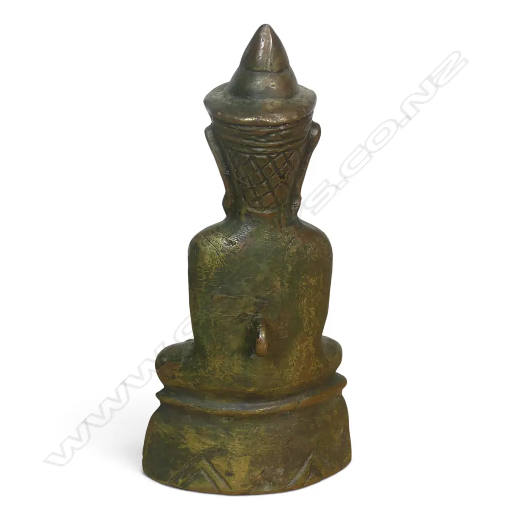 PHRA NGANG SOUTHEAST ASIAN BRONZED SACRED AMULET (TALISMAN FOR PROTECTION) WITH LOOP AT THE BACK H.150MM Image 1++