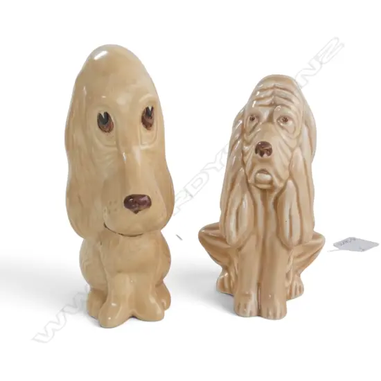 2 SYLVAC DROOPY DOGS, H.115/130mm