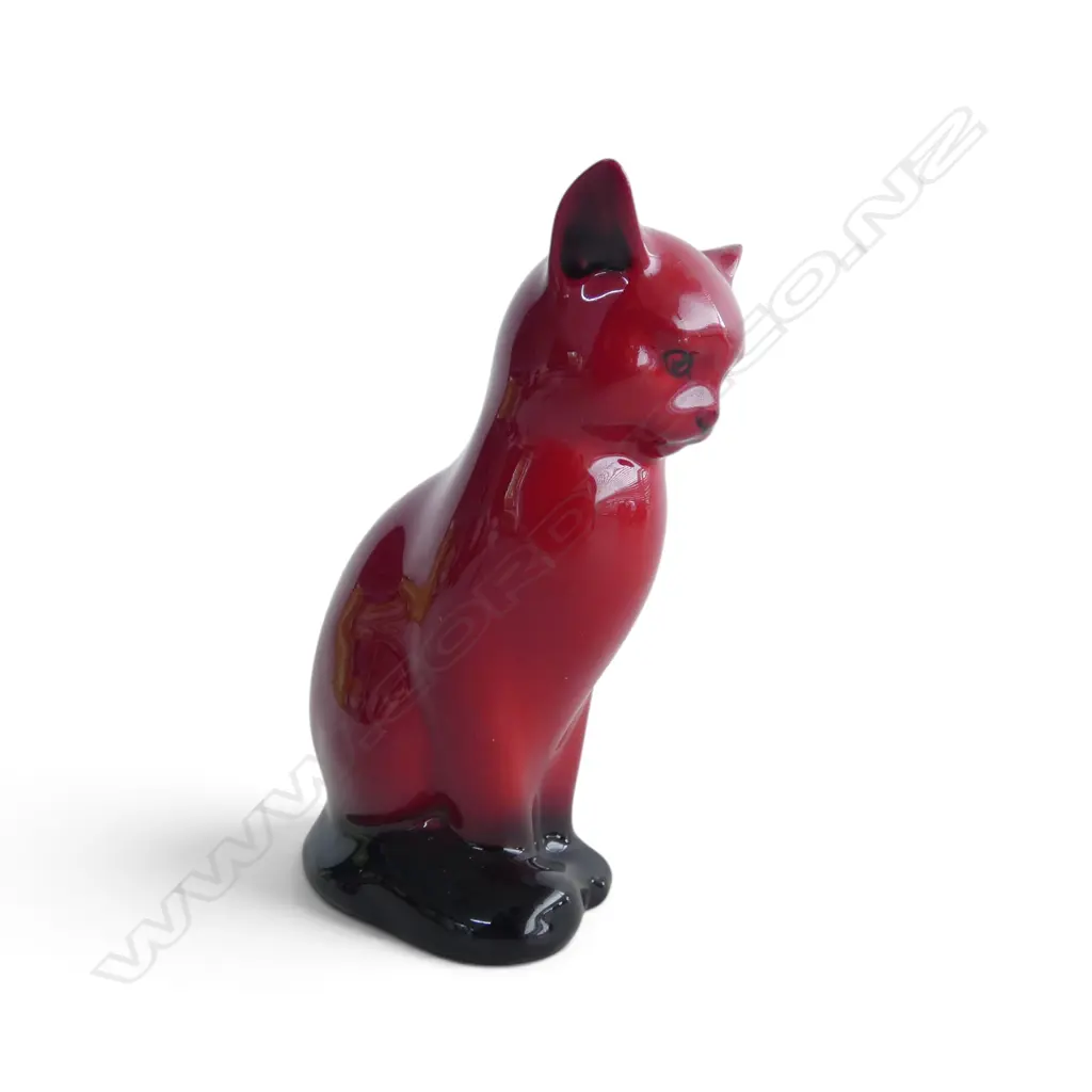 ROYAL DOULTON FLAMBE CAT, H.125mm Image 1++