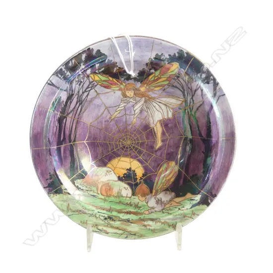 GRIMWADES FAIRY LUSTRE 'BYZANTA WARE' BOWL fairy & spiderweb. Dia.165mm