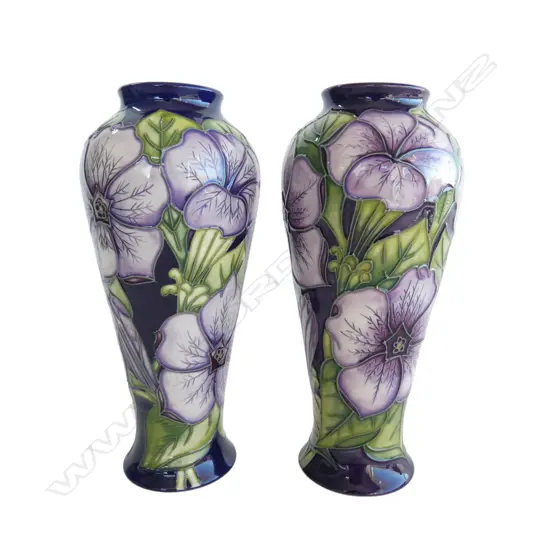 PR MOORCROFT VASES, 128 &130 OF 150, 2003 H.205mm