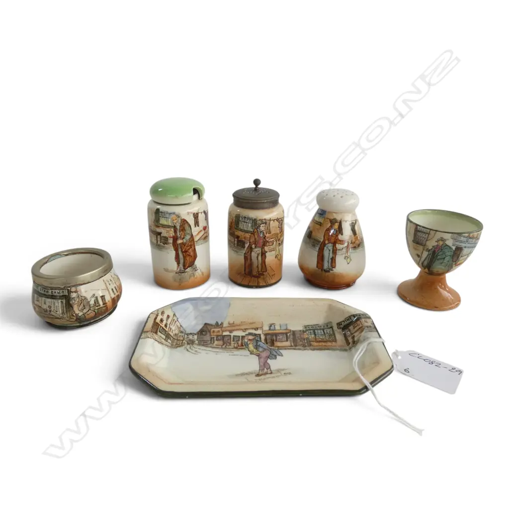 6 SML PCS ROYAL DOULTON DICKEN'S WARE, H.50-70mm Image 1++