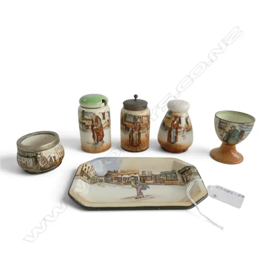 6 SML PCS ROYAL DOULTON DICKEN'S WARE, H.50-70mm