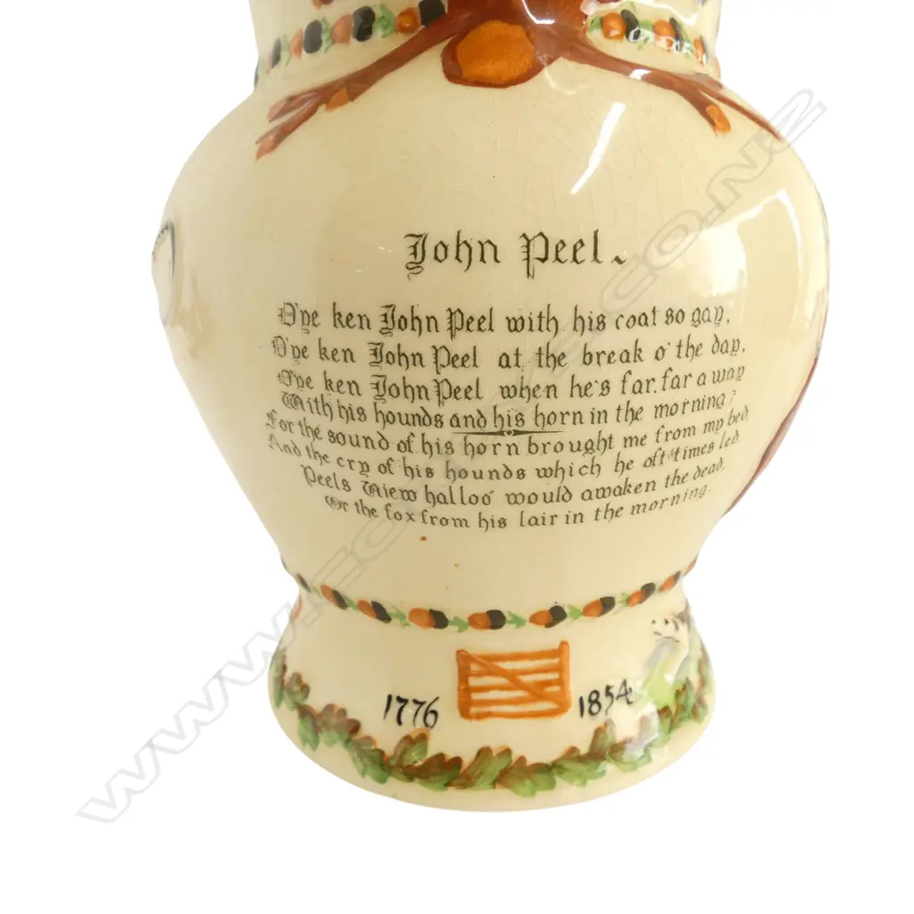 CROWN DEVON JOHN PEEL MUSICAL JUG H.200mm Image 1++