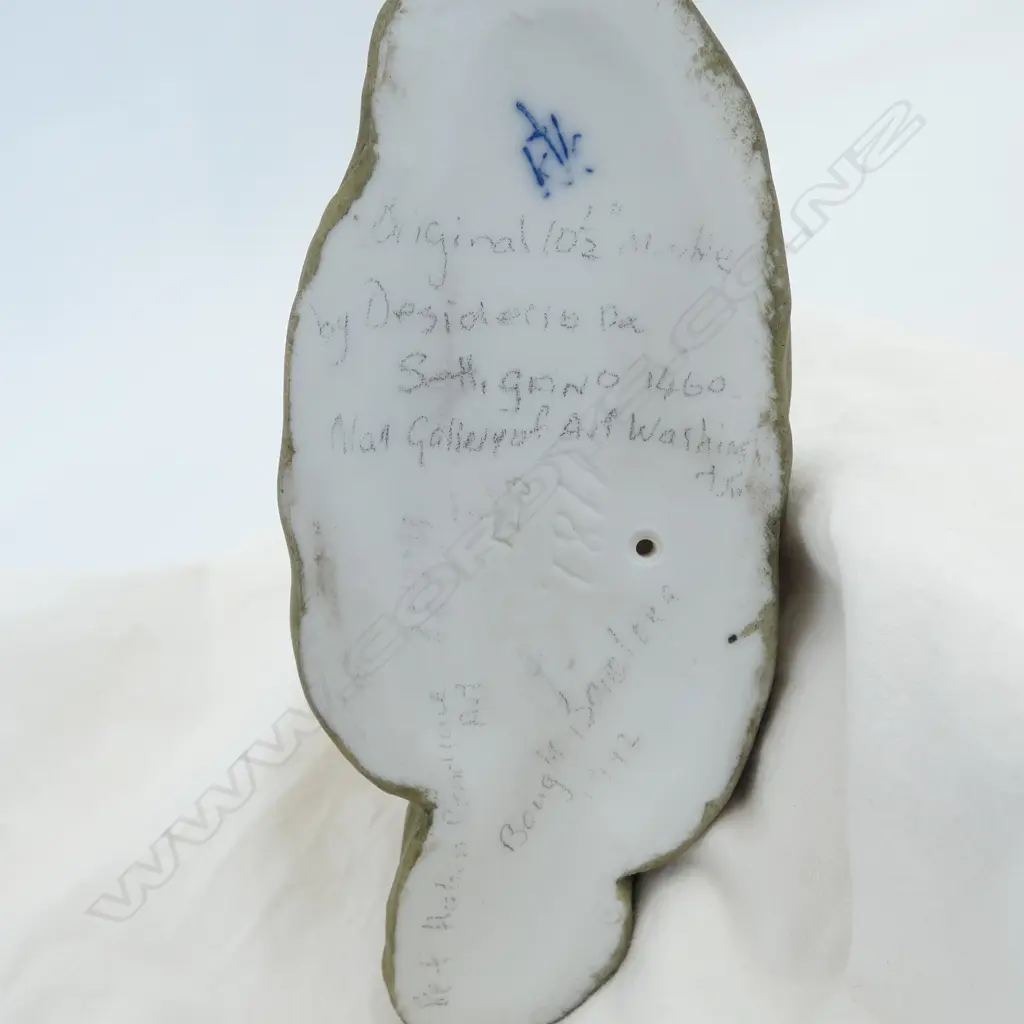 VICTORIAN PARIAN CHINA CHILDS BUST H140MM & PR OF CAST BRASS ANGEL FIGURES H150MM Image 1++
