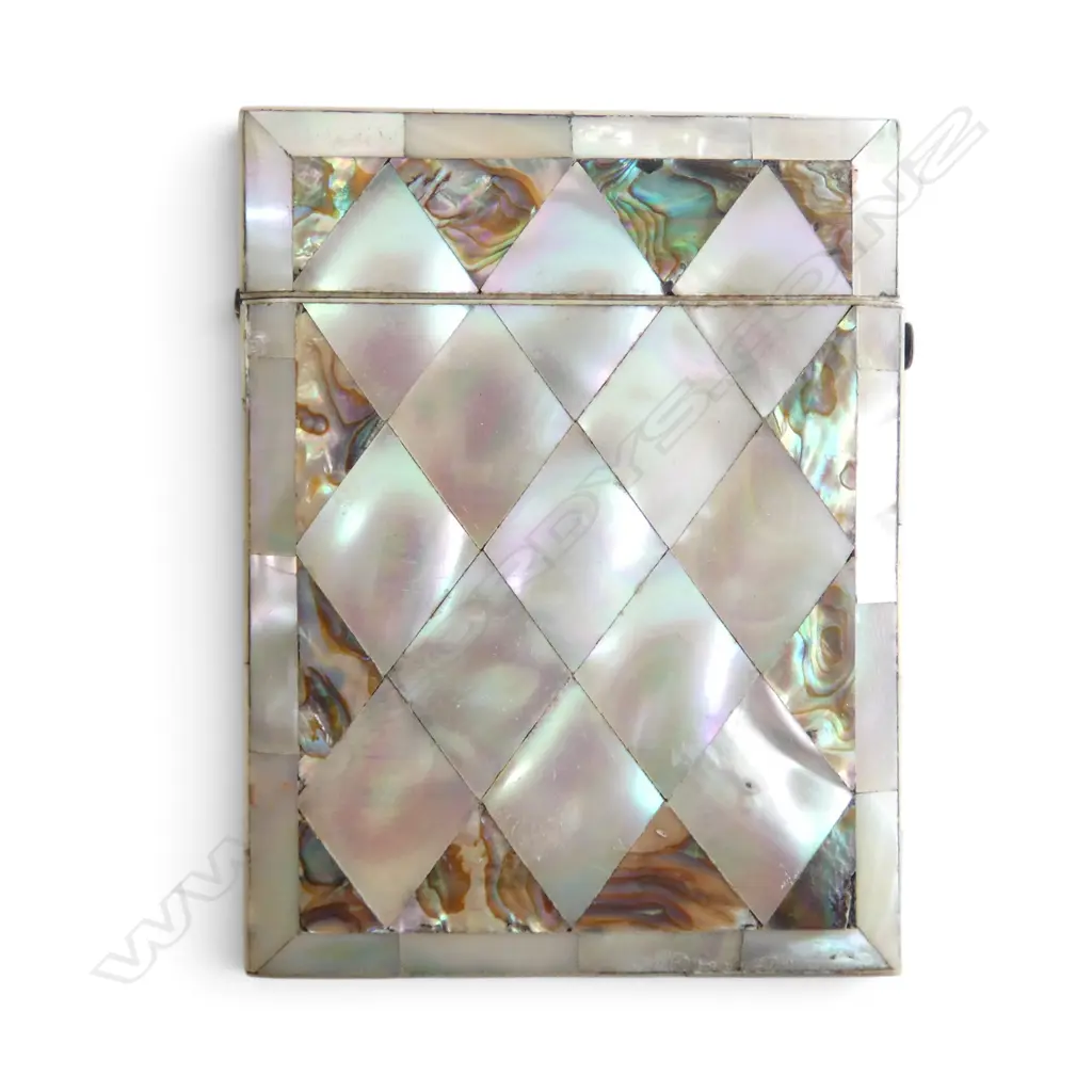 ANTIQUE MOP CALLING CARD CASE AF Image 1++