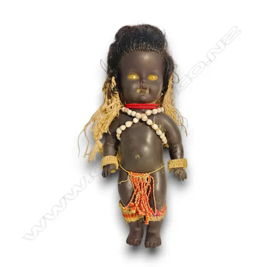 VINTAGE DOLL WITH CULTURAL COSTUME AND TRADITIONAL ADORNMENTS 270mm H