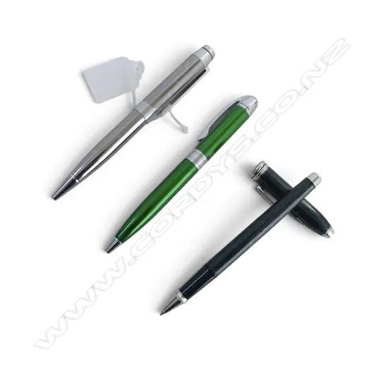 3 PENS; ZEBRA FORTIA, CERRUTI 1881, CROSS