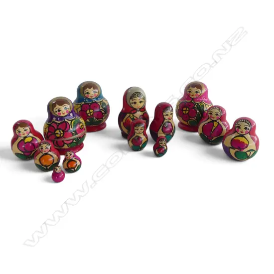 4 RUSSIAN DOLLS H.70mm