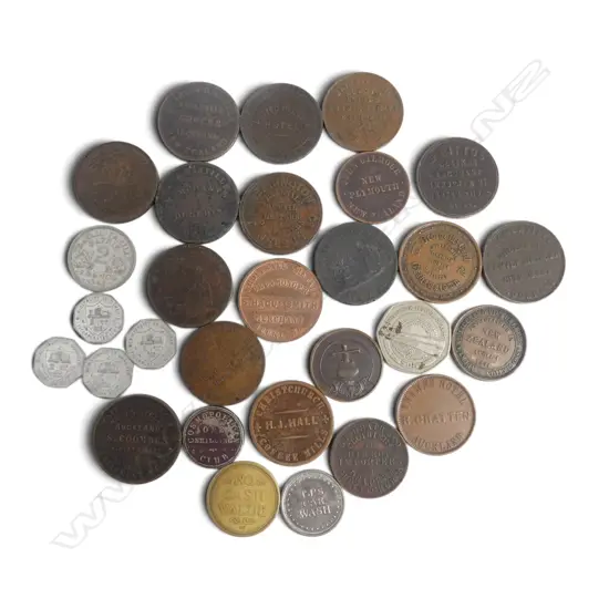 COLLECTION OF VINTAGE NEW ZEALAND TRADE TOKENS 