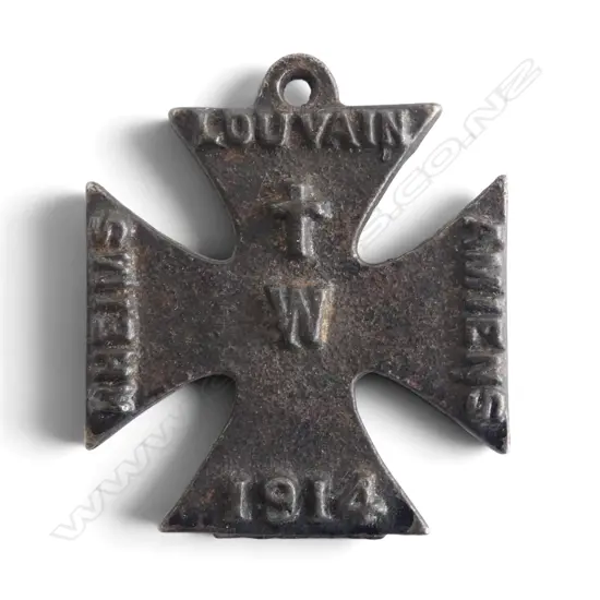British WW1 anti-German propaganda joke or shame 'iron cross'. 