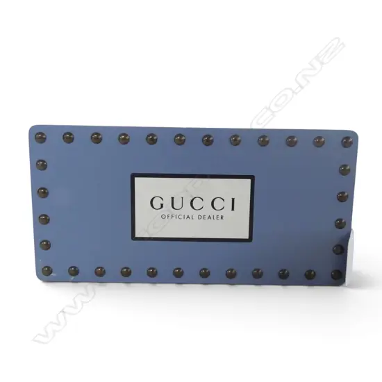 WOODEN SIGN 'GUCCI OFFICIAL DEALER' 190x95x30mm