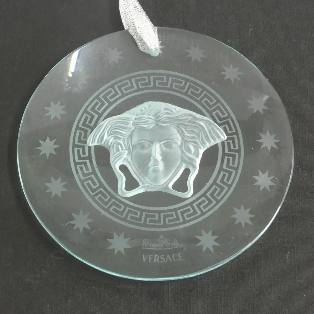 COLLECTION OF PRESSED ALUMINIUM DECORATIONS LARGEST 150x200mm + ROSENTHAL VERSACE XMAS TREE ORNAMENT 90mm dia Image 1++