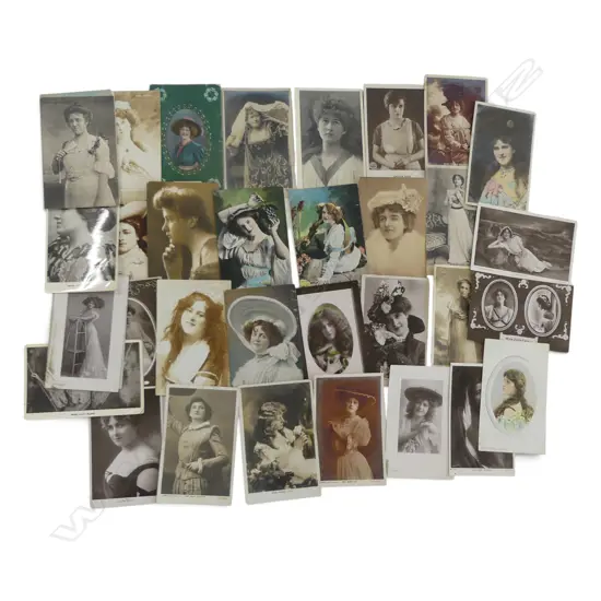 39 ANTIQUE GLAMOUR BEAUTY POSTCARDS MISS ZENA DARE ETC 