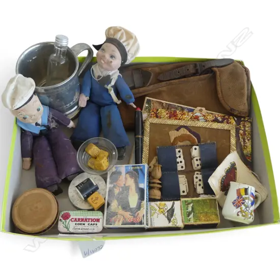 ASSTD. ITEMS CARDS, DOLLS, MINI DOMINOES, MUG, PEN ETC 
