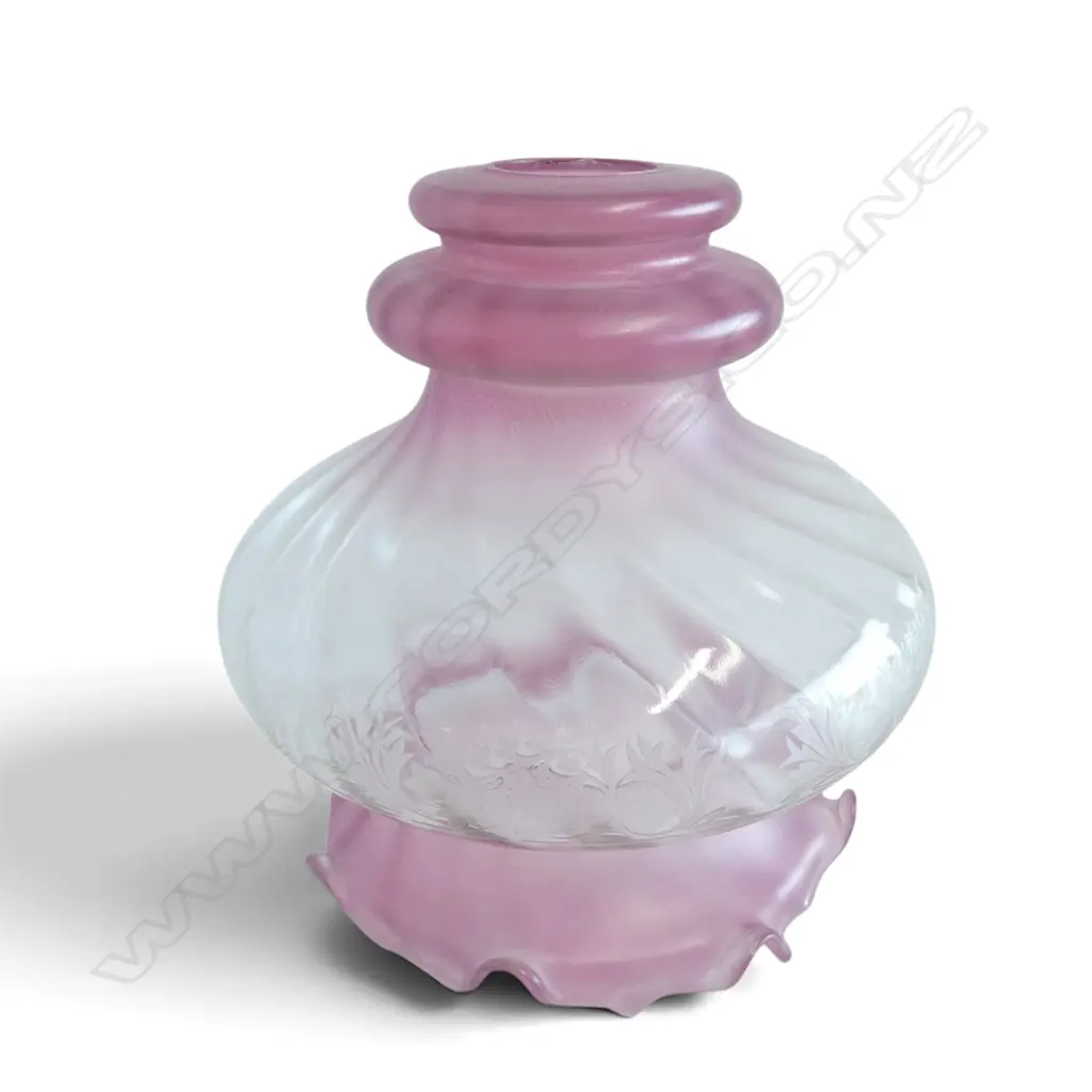 EDWARDIAN CRANBERRY GLASS LAMP SHADE H240 DIA240MM Image 1++
