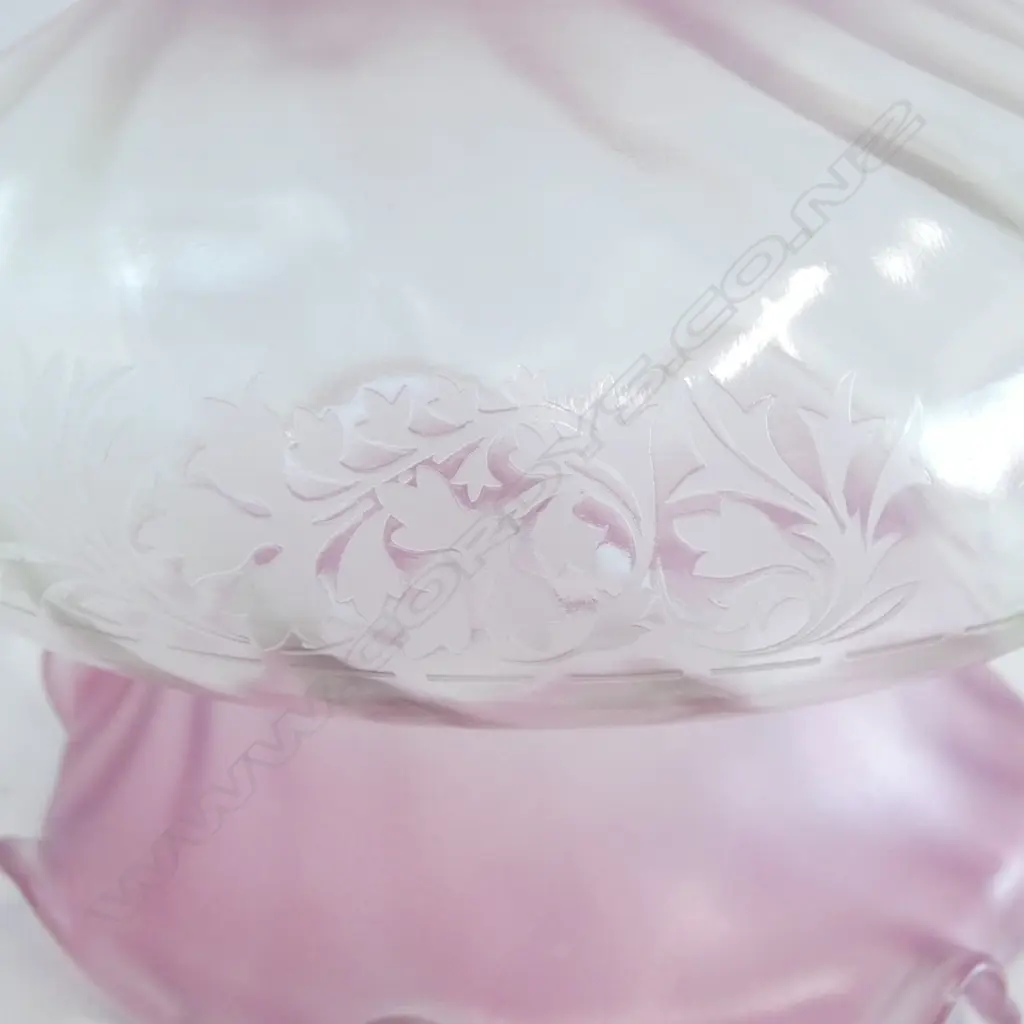 EDWARDIAN CRANBERRY GLASS LAMP SHADE H240 DIA240MM Image 1++