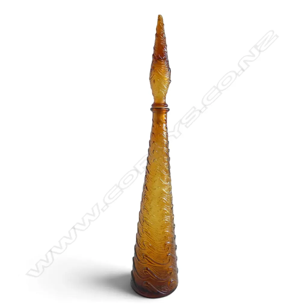 VINTAGE AMBER ITALIAN GENIE BOTTLE, H.560mm Image 1++