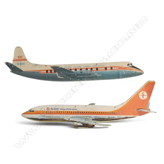 2 VINTAGE NAC AIRPLANES faults L.730mm